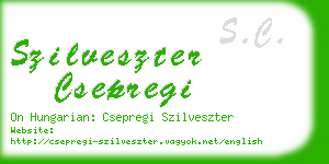 szilveszter csepregi business card